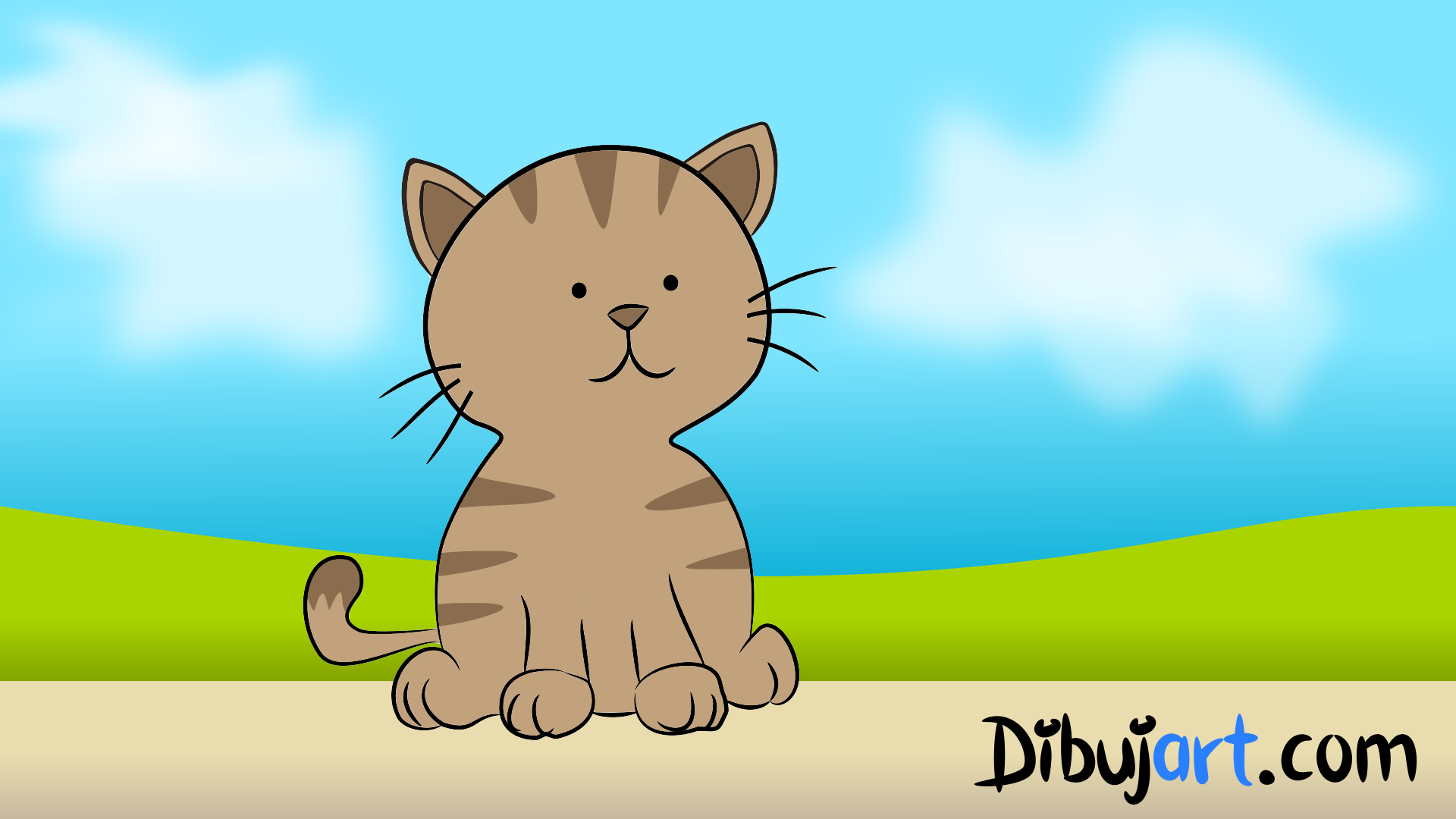 Cómo dibujar una Gato tierno paso a paso #7 — Serie de dibujos de Gatos