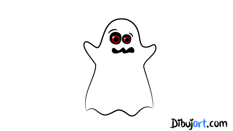 Sketch o bosquejo de un Fantasma- Como dibujarlo