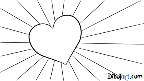 Dibujo del corazón para colorear (Sketch)