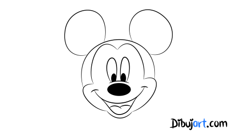 Sketch o bosquejo de una Mickey Mouse para colorear