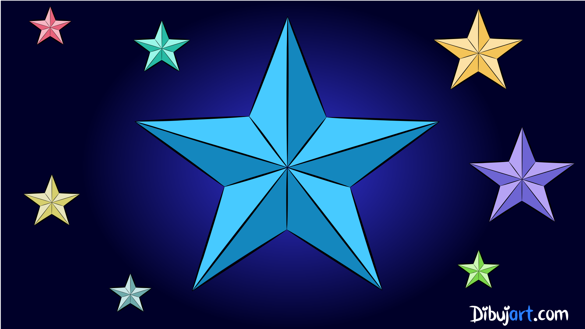 Como Dibujar Una Estrella Dibujos De Estrellas Estrellas De Papel ...