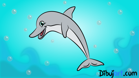 Imagen clipart de un delfin