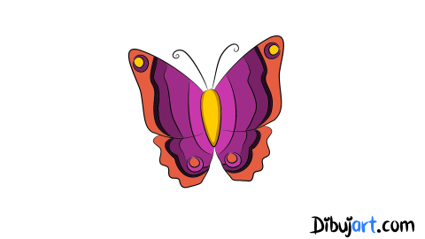 Como dibujar una mariposa (clipart)