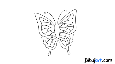 Como dibujar una Mariposa - Sketch o Bosquejo para colorear
