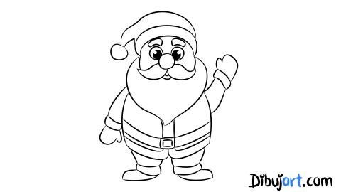 Como dibujar a Papa Noel - Sketch | Bosquejo para colorear