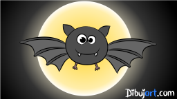 Imagen clipart de un murciélago de Halloween
