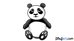 Dibujo de un Oso  Panda (clipart)
